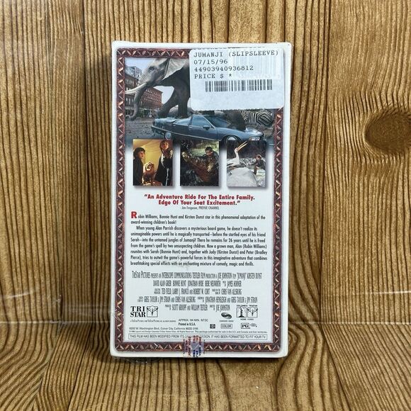 Jumanji VHS 1996 CC Robin Williams‎ New Sealed - Picture 3 of 6